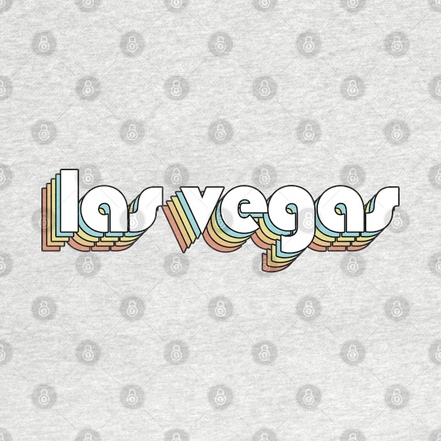 Las Vegas - Retro Rainbow Typography Faded Style by Paxnotods